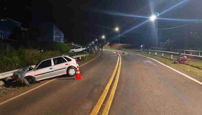 Três Barras - Motociclista morre em colisão frontal na PR-471